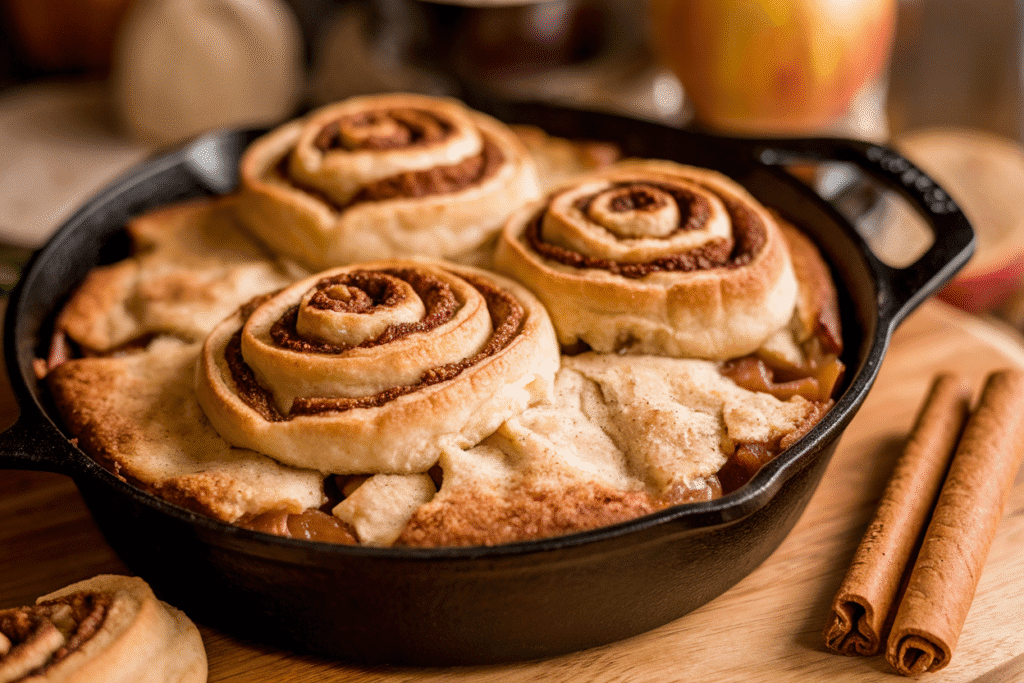 Cinnamon Roll Apple Cobbler
