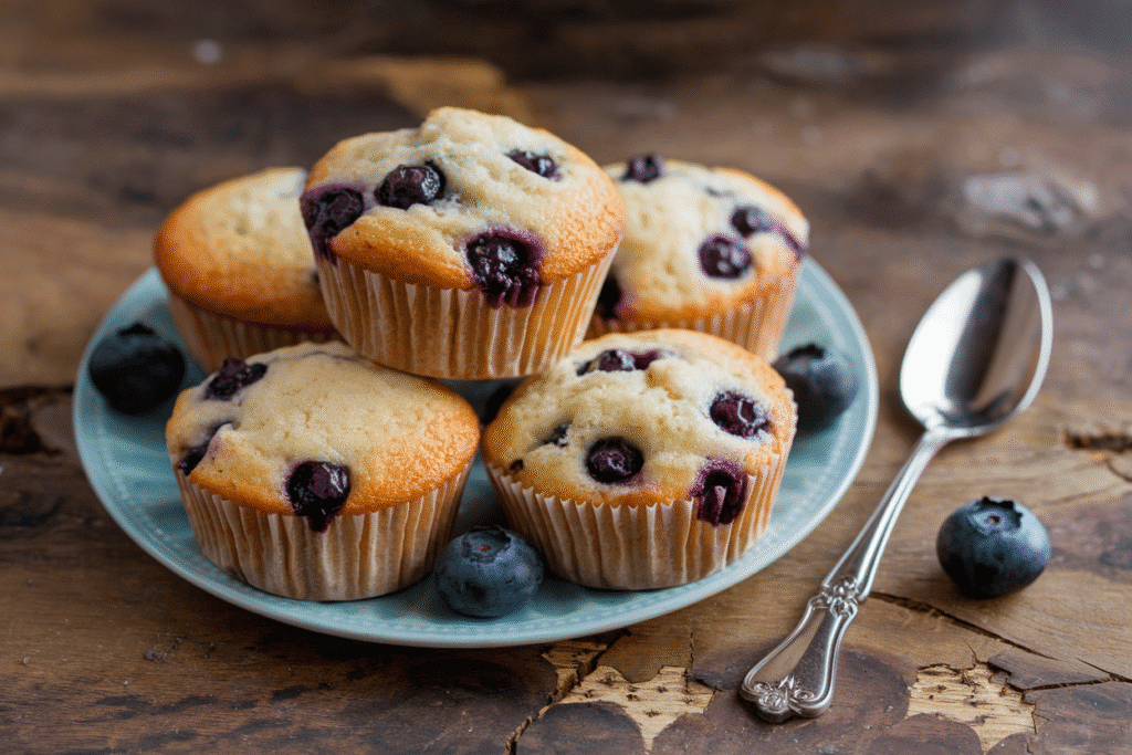 Cottage Cheese Blueberry Muffins