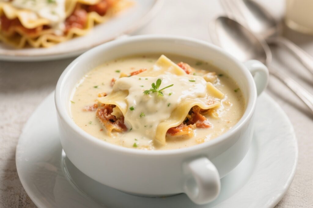 Creamy Alfredo Lasagna Soup Recipe