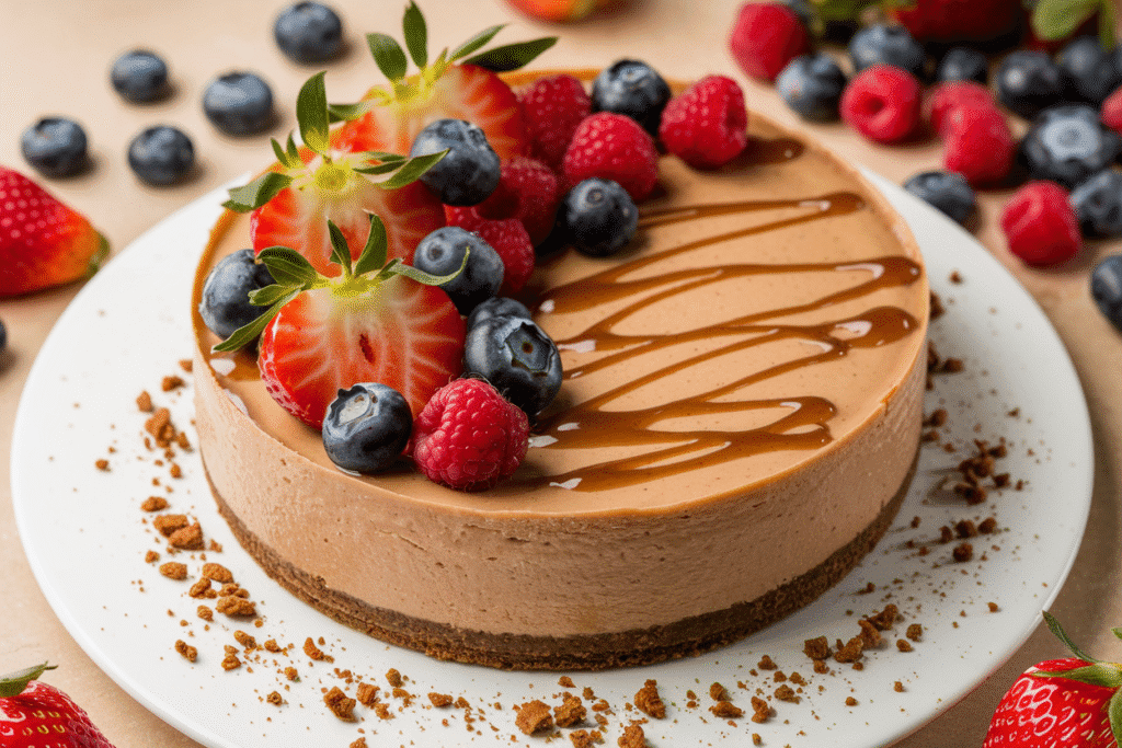 No Bake Biscoff Cheesecake