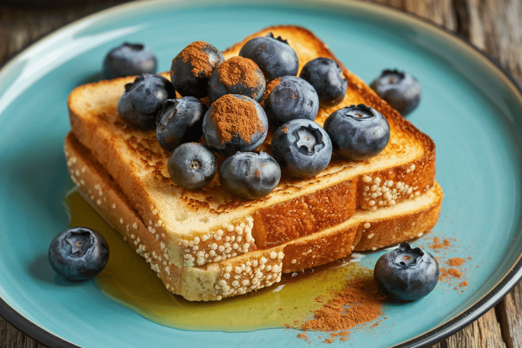 Air Fryer Blueberry Cottage Cheese Toast