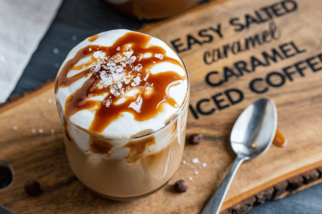 Easy Salted Caramel Iced Coffee