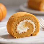 Pumpkin Roll Cake with Cream Cheese