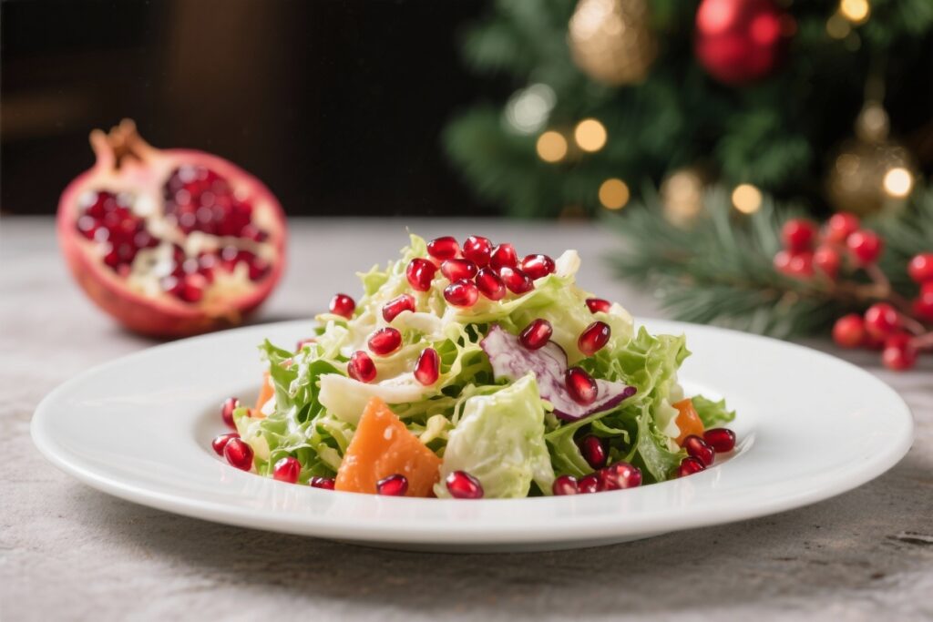 Christmas Salad with Pomegranate Seeds