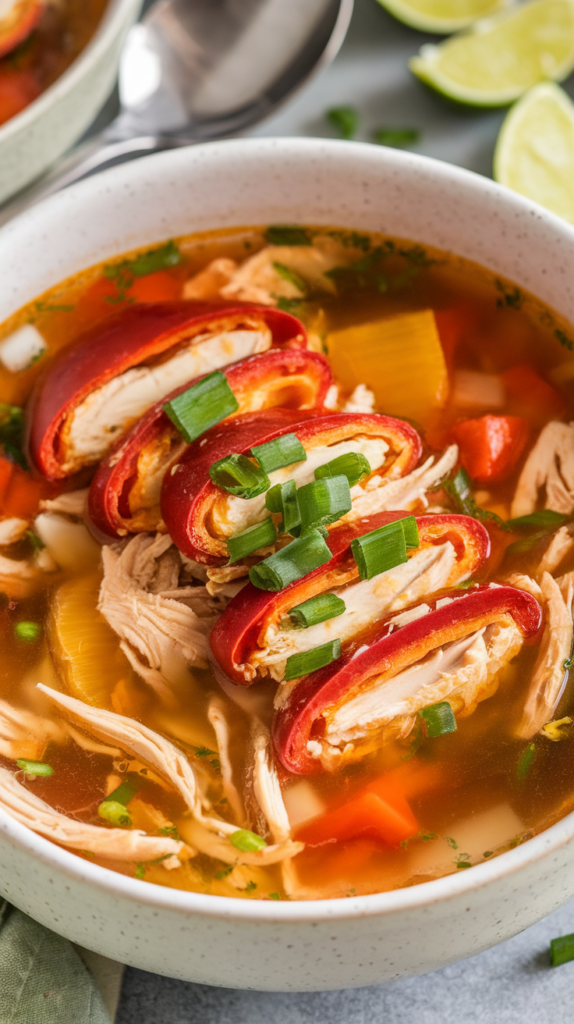 Chile Relleno Chicken Soup: All the Flavor, None of the Frying Drama 2 Chile Relleno Chicken Soups