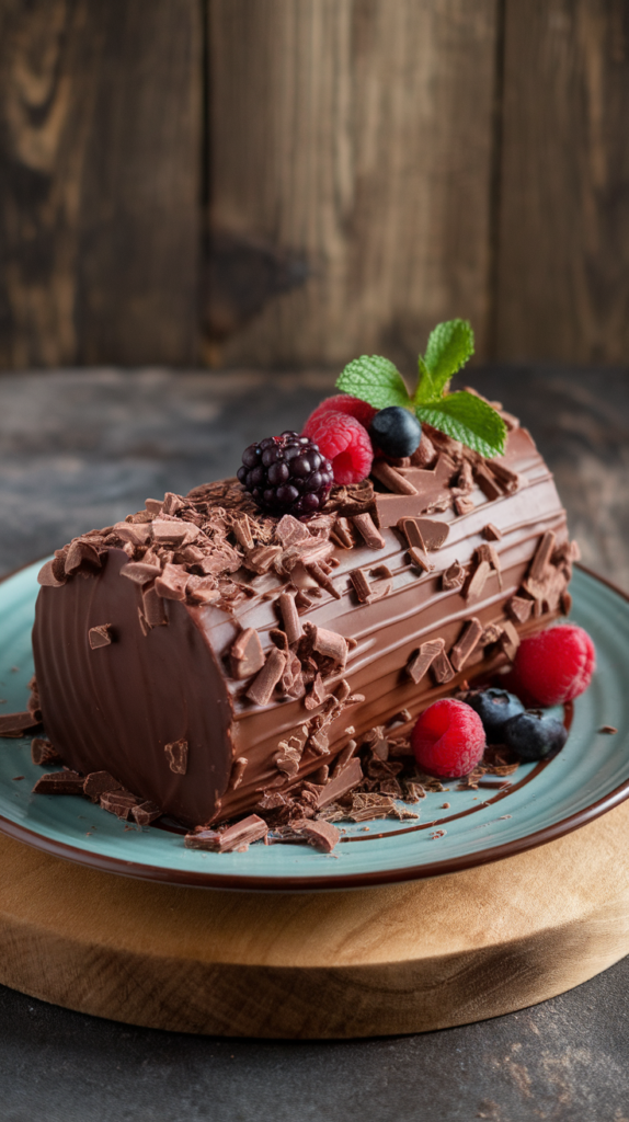 23 Vintage Christmas Cakes That'll Transport Your Taste Buds Straight to Grandma's Kitchen 21 Chocolate Log Cake Not Buche