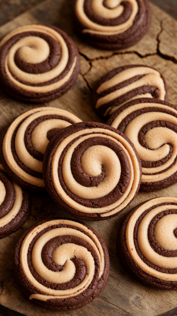 Chocolate Peanut Butter Swirl Cookies 2 Chocolate Peanut Butter Swirl Cookies