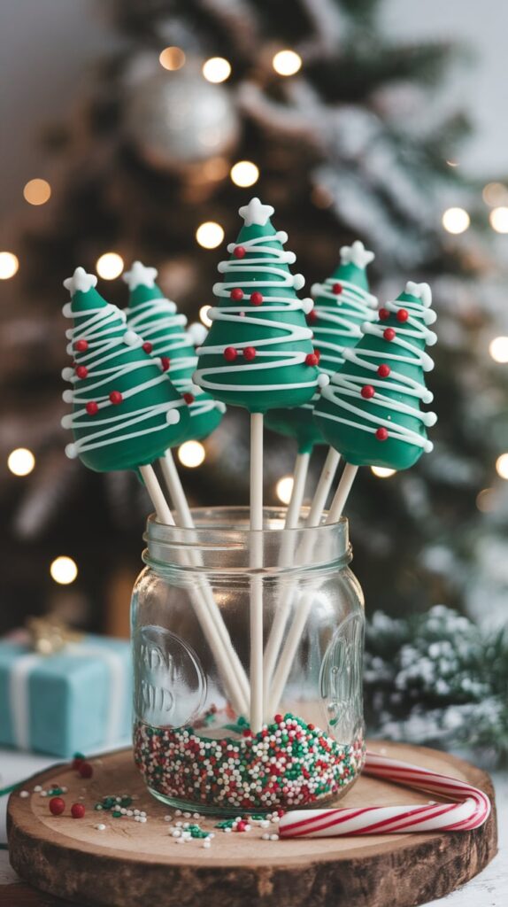 Christmas Tree Cake Pops