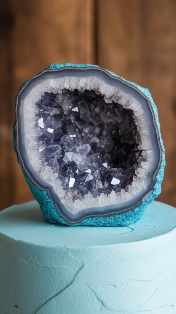 16 Stunning Sweet Sixteen Cake Ideas That'll Make You the Party Planning Legend 4 Geode Crystal Cake
