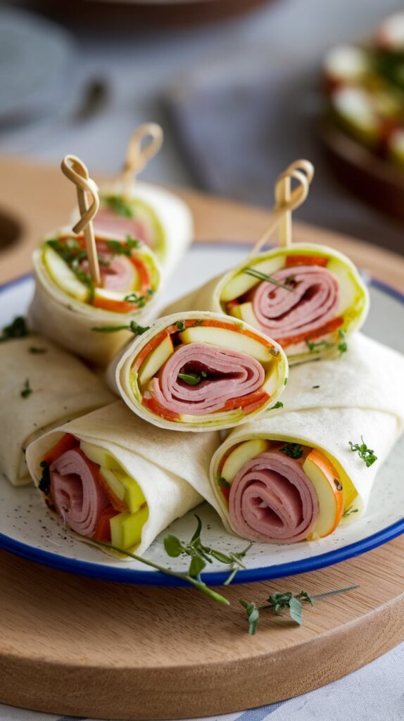 Ham Apple Cheese Wraps
