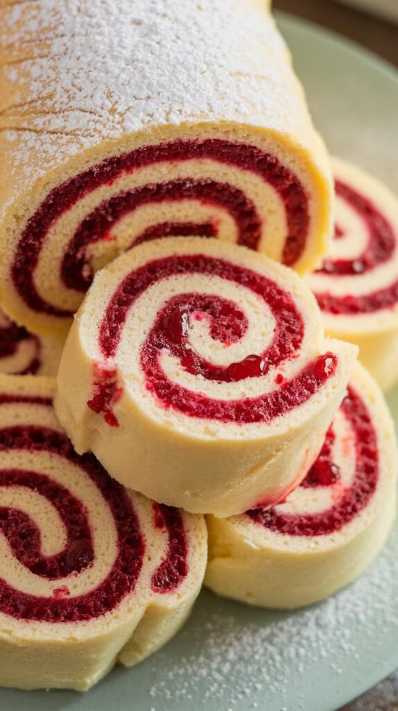 23 Vintage Christmas Cakes That'll Transport Your Taste Buds Straight to Grandma's Kitchen 20 Jam Roly Poly
