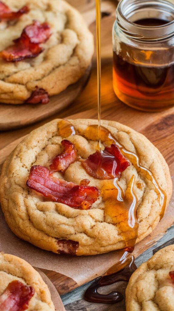Maple Bacon Thick Cookies