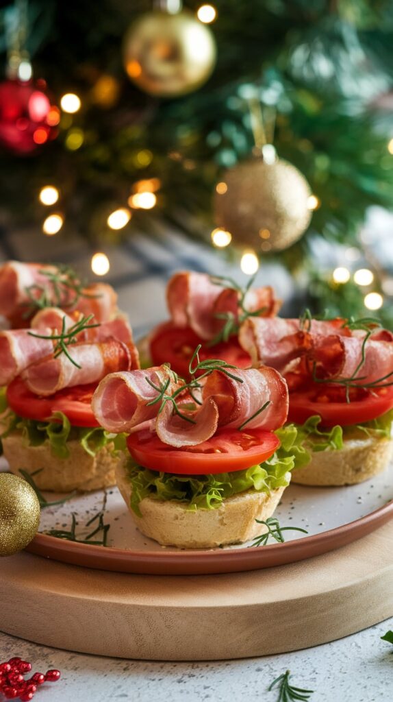 15+ No Bake Christmas Finger Foods That Disappear in Minutes 11 Mini BLT Cups