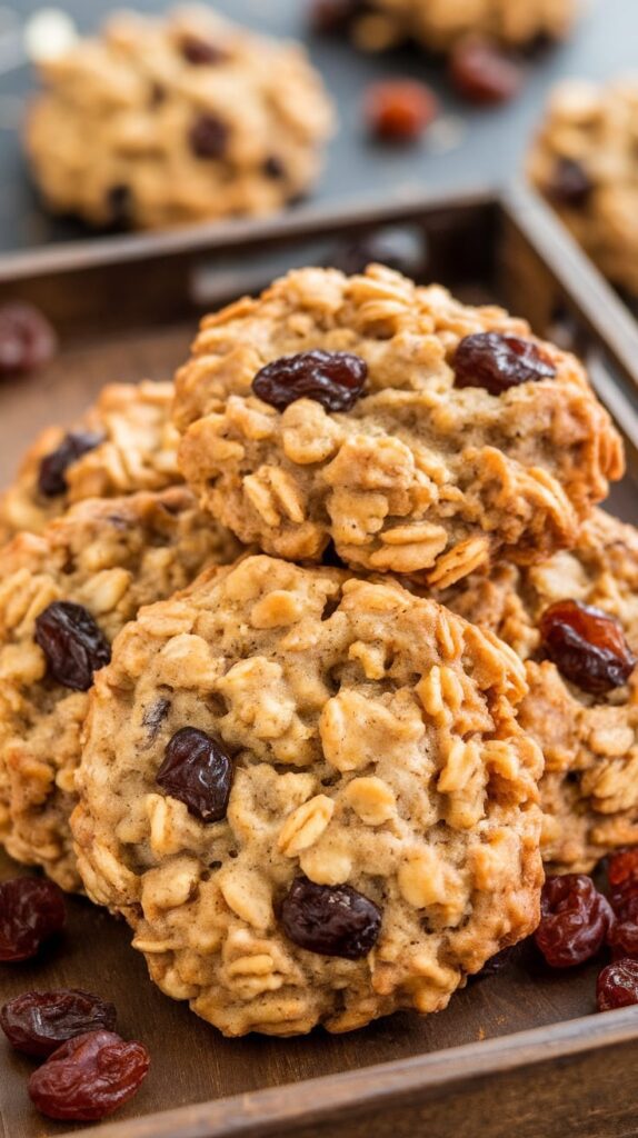 Oatmeal Raisin Thick Cookies