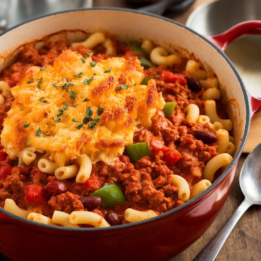 One Pot Chili Mac and Cheese