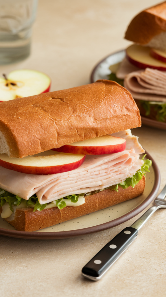 Panera Half Turkey Sandwich with Apple