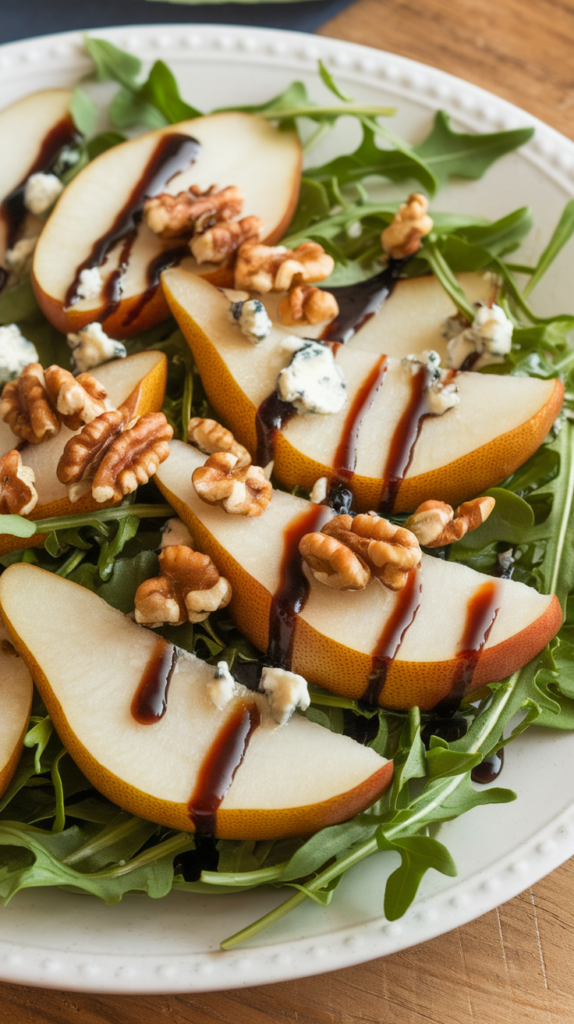 Pear Salad With Balsamic And Walnuts