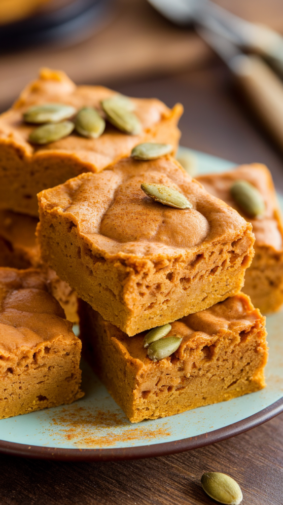 12 High-Protein Brownies and Blondies 11 Pumpkin Spice Protein Blondies
