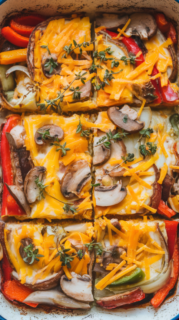 15 Cozy Christmas Breakfast Ideas You’ll Crave All Morning 4 Savory Breakfast Casserole with Roasted Veg Cheddar
