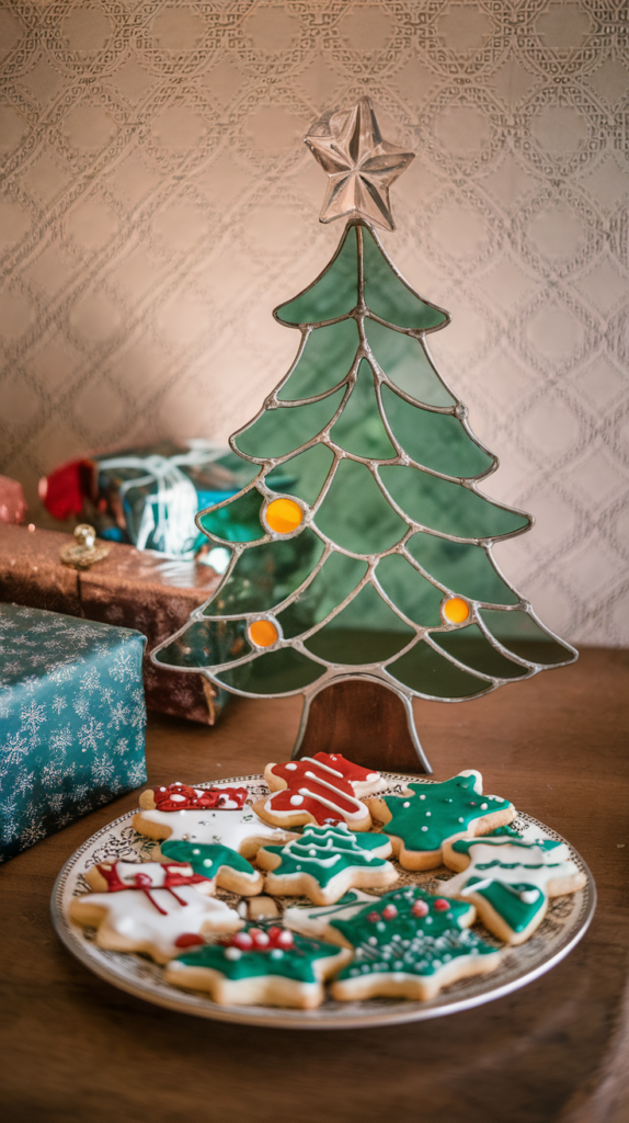 11+ Christmas Tree Decorated Cookies So Cute You'll Almost Feel Bad Eating Them 6 Stained Glass