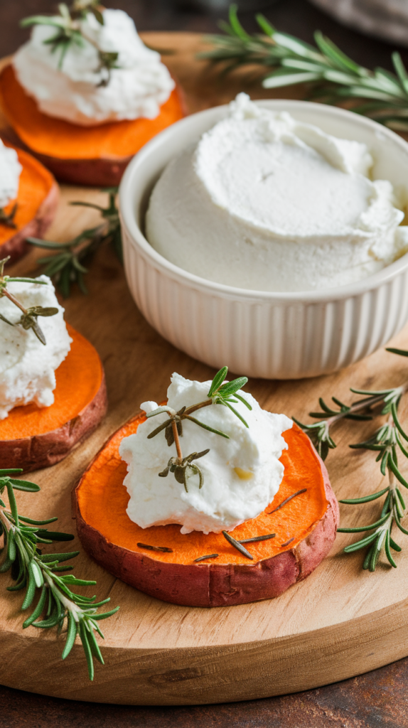 20 Gluten-Free Christmas Appetizers So Good Your Guests Won't Even Notice They're Missing the Gluten 15 Sweet Potato Rounds with Whipped Feta