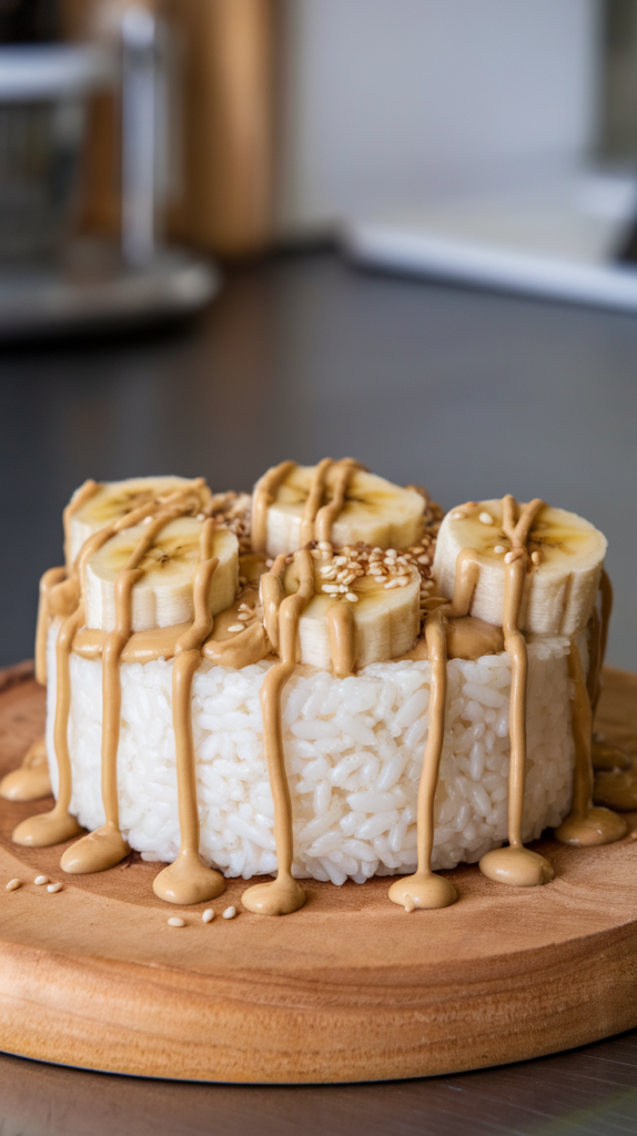 60 Rice Cake Toppings Ideas for Healthy Snack Inspiration 29 Tahini Banana