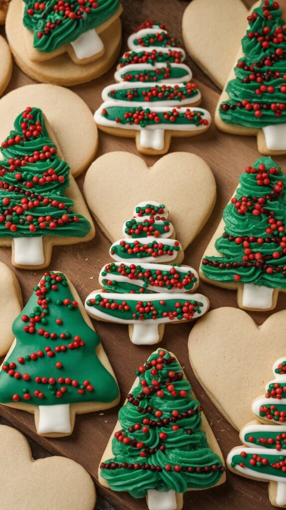 11+ Christmas Tree Decorated Cookies So Cute You'll Almost Feel Bad Eating Them 4 Textured Buttercream