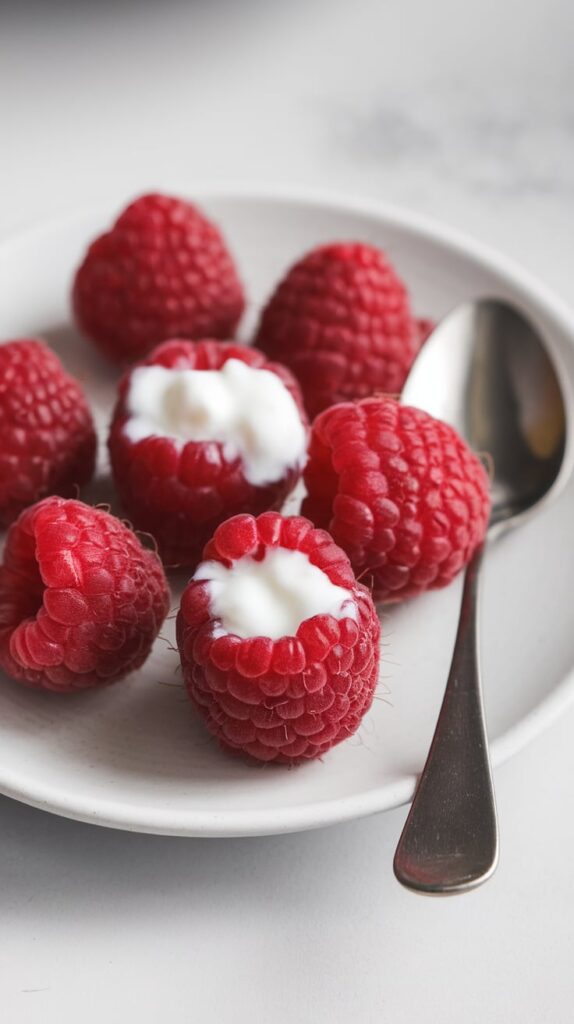 Yogurt Filled Raspberries