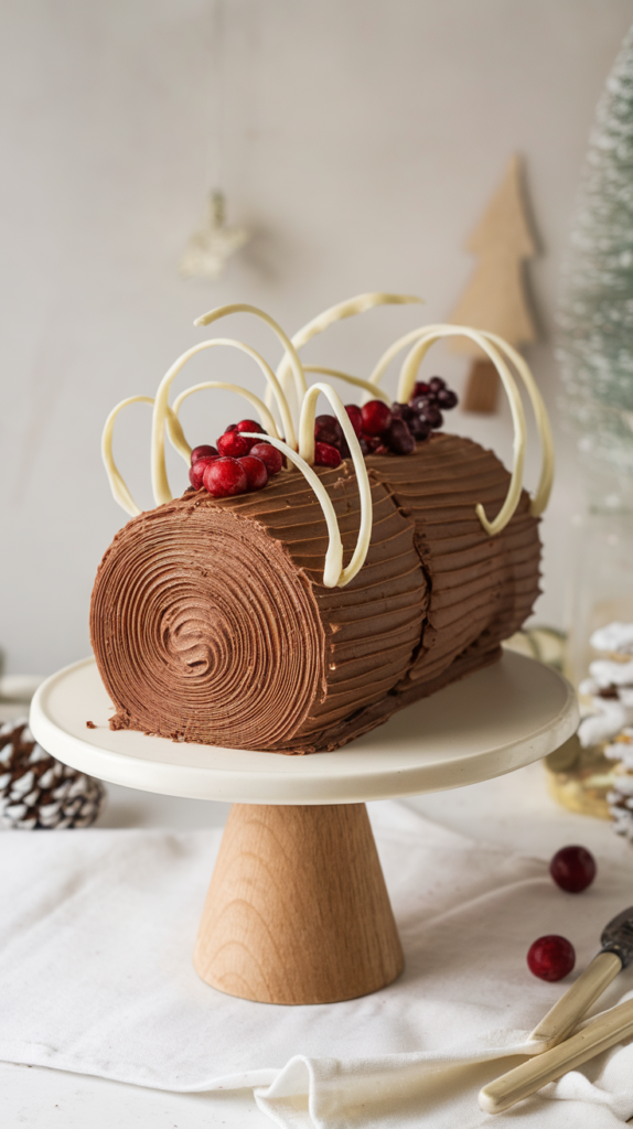 23 Vintage Christmas Cakes That'll Transport Your Taste Buds Straight to Grandma's Kitchen 2 Yule Log Buche de Noel
