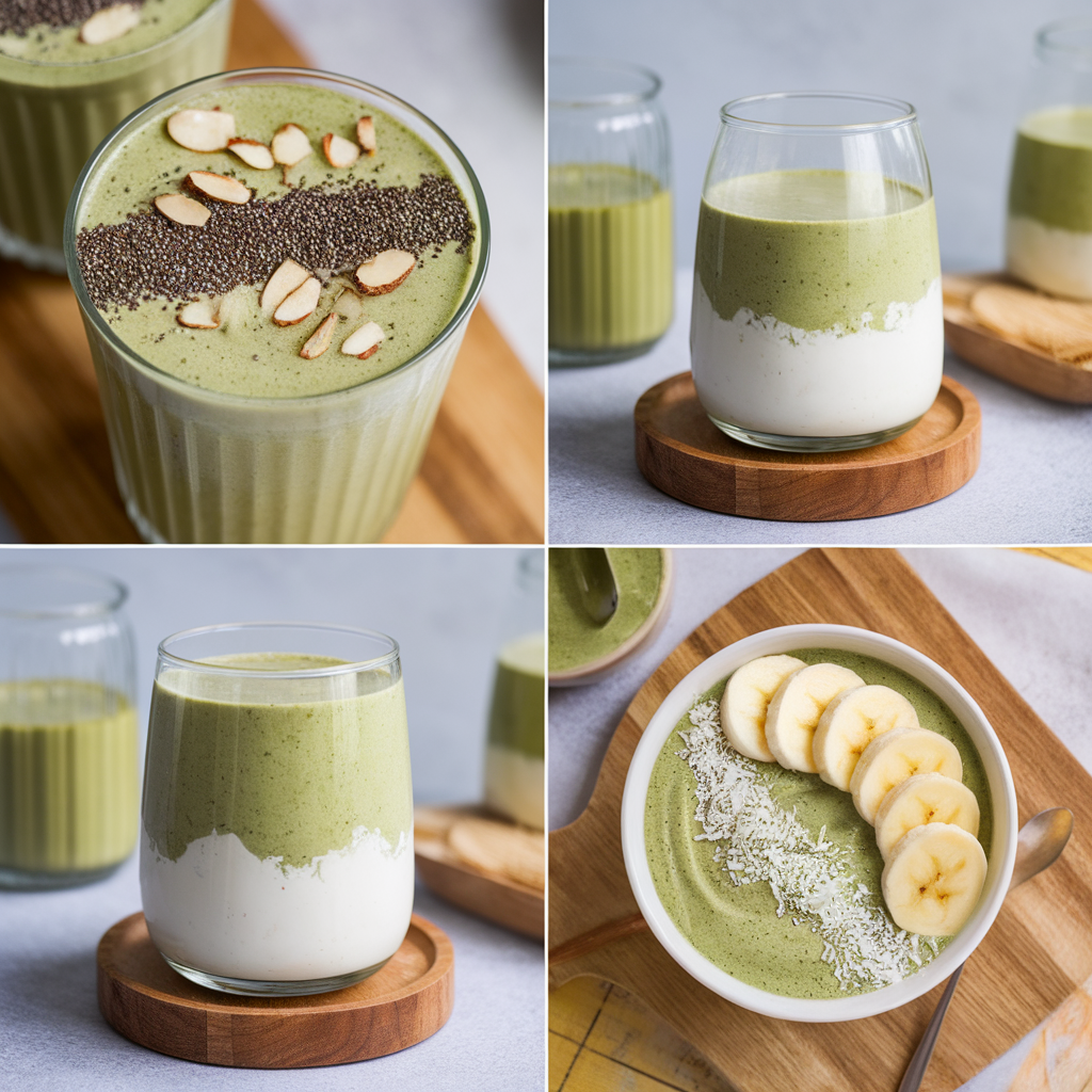 Creamy Matcha Smoothies