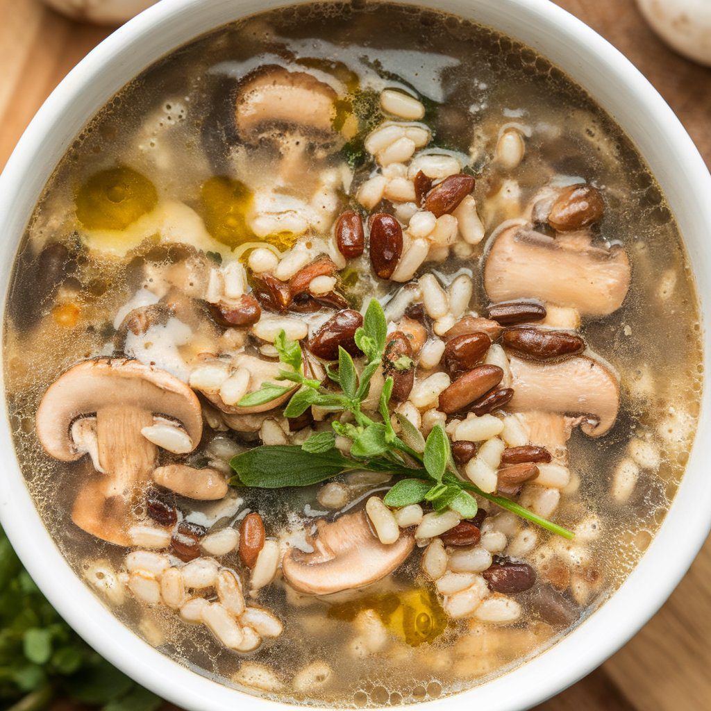 Vegan Wild Rice Mushroom Soup