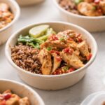 Sweet Chili Chicken & Brown Rice Meal Prep Bowls 1 Sweet Chili Chicken