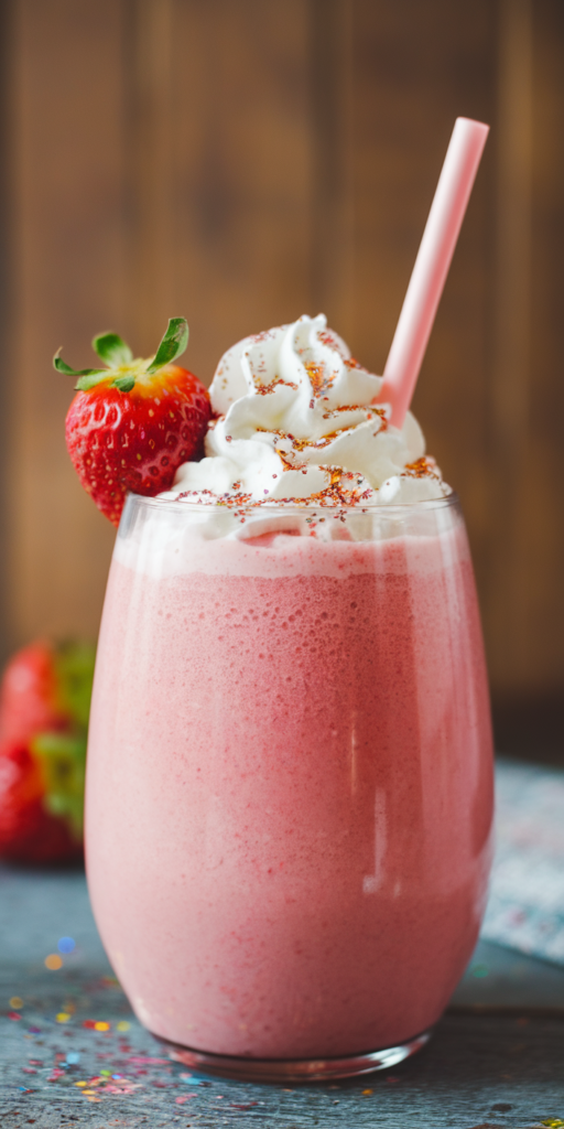 12 Valentine’s Day Drinks That Are Easy and Pretty 7 Blushing Strawberry Smoothie