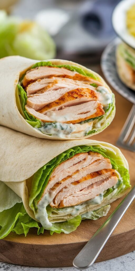 Chicken Caesar Wrap Cold Friendly