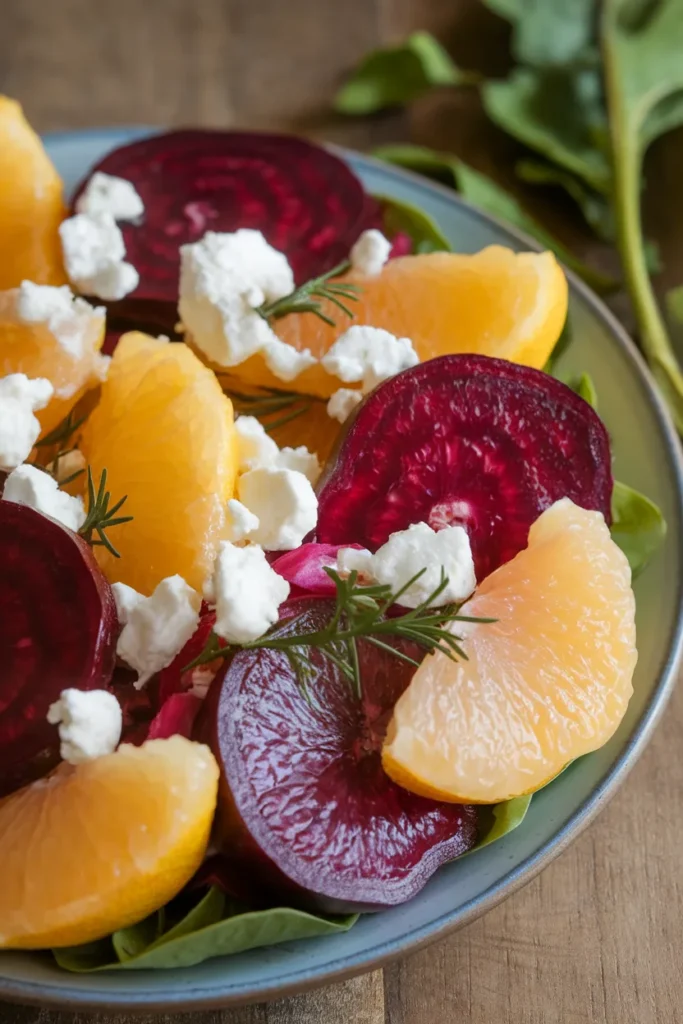 Grapefruit Beet Goat Cheese Salad