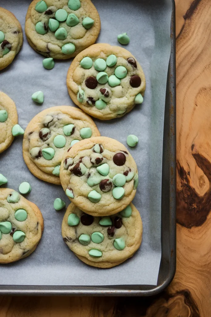 Mint Chocolate Chip Cookies