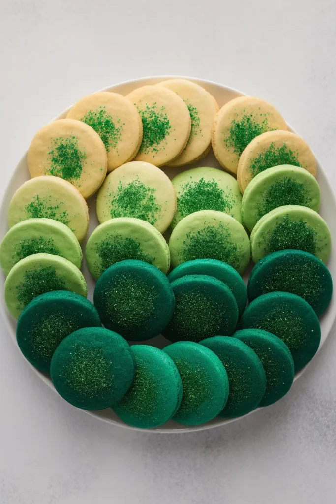 Ombre Green Cookies