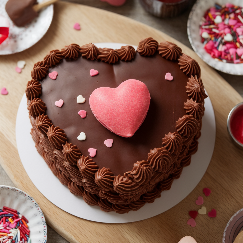 One-Bowl Valentine’s Day Chocolate Cake