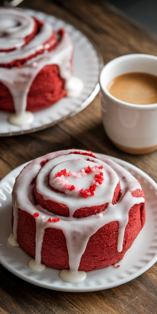 Red Velvet Valentine’s Day Cinnamon Rolls (Easy, Fluffy & Totally Romantic) 2 Red Velvet Valentines Day Cinnamon Roll
