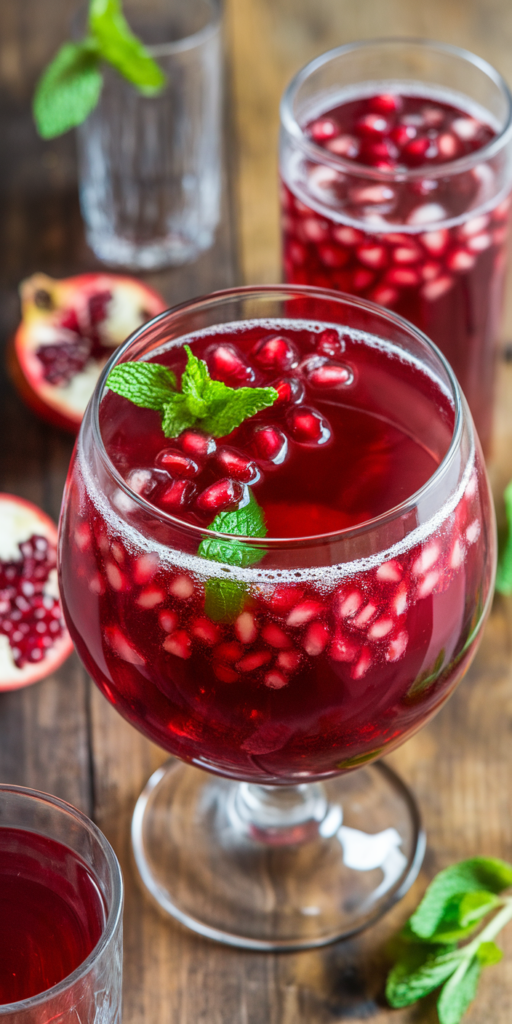 12 Valentine’s Day Drinks That Are Easy and Pretty 3 Sparkling Pomegranate Punch