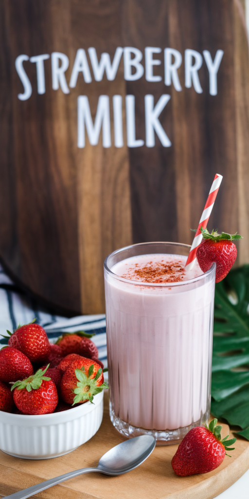 12 Valentine’s Day Drinks That Are Easy and Pretty 4 Strawberry Milk Grown Up Version