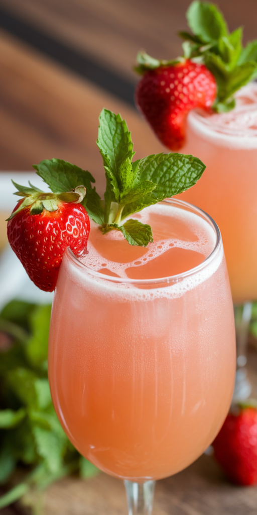 17 Valentine’s Day Brunch Recipes So Good They’ll Make You Forget Dinner Exists 12 Strawberry Mimosa Mocktail