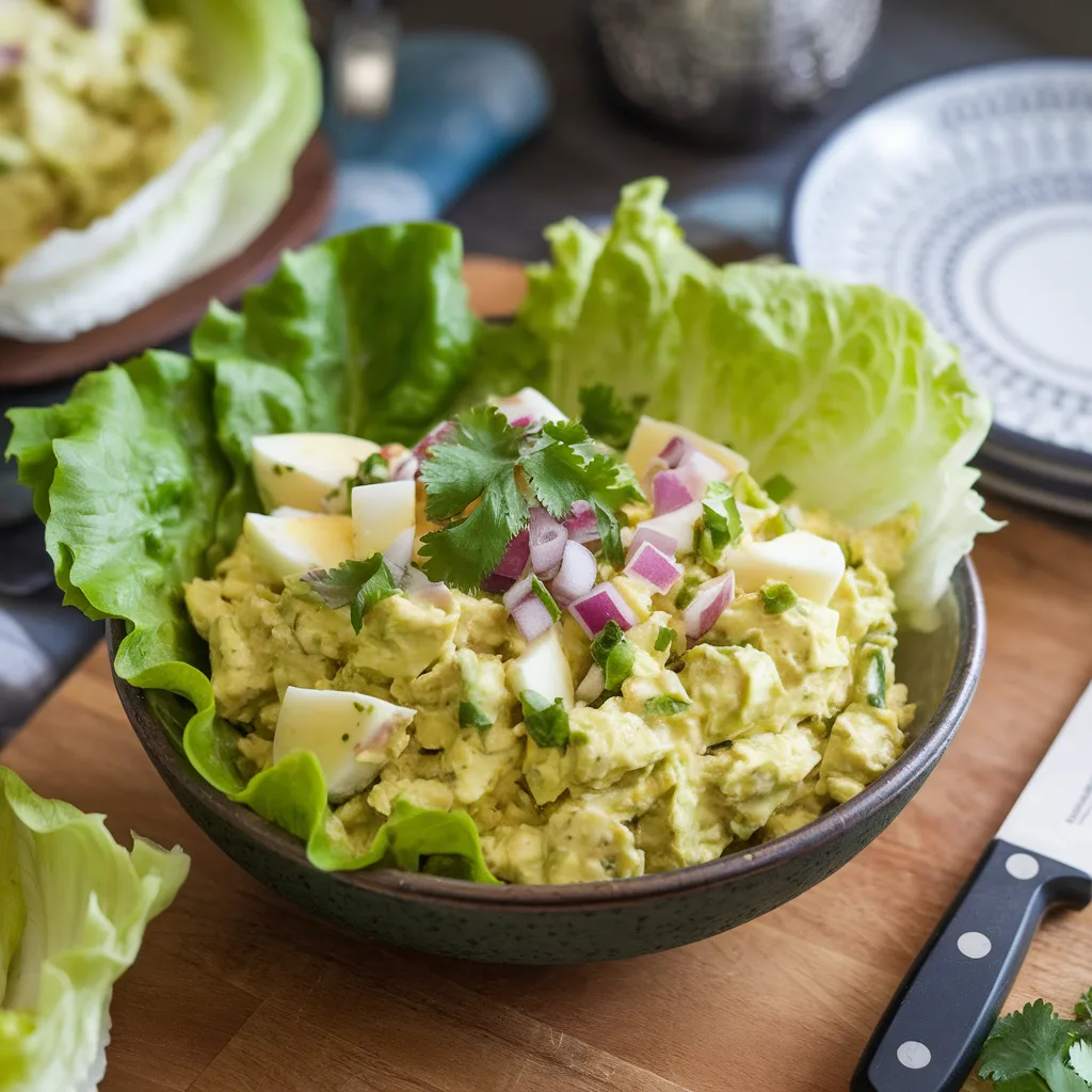 Avocado Egg Salad Lettuce Wraps