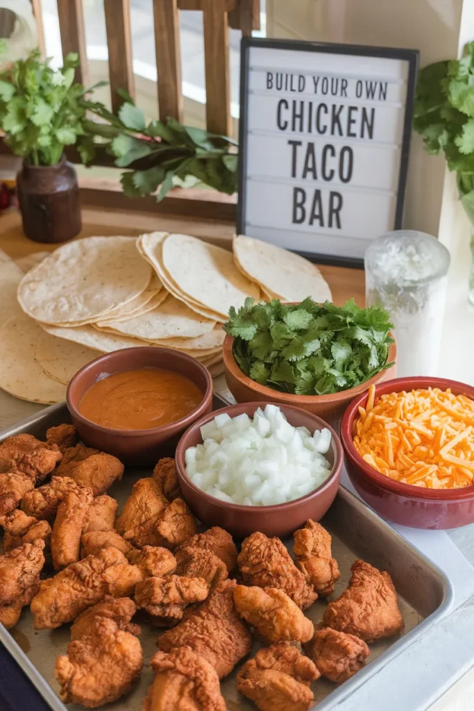 Build Your Own Chicken Taco Bar