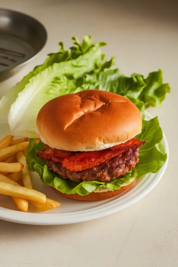 15 High Protein Fast Food Orders That Fitness Girlies (and Guys) Are Quietly Obsessed With 11 Five Guys Little Bacon Burger Lettuce Wrap Style
