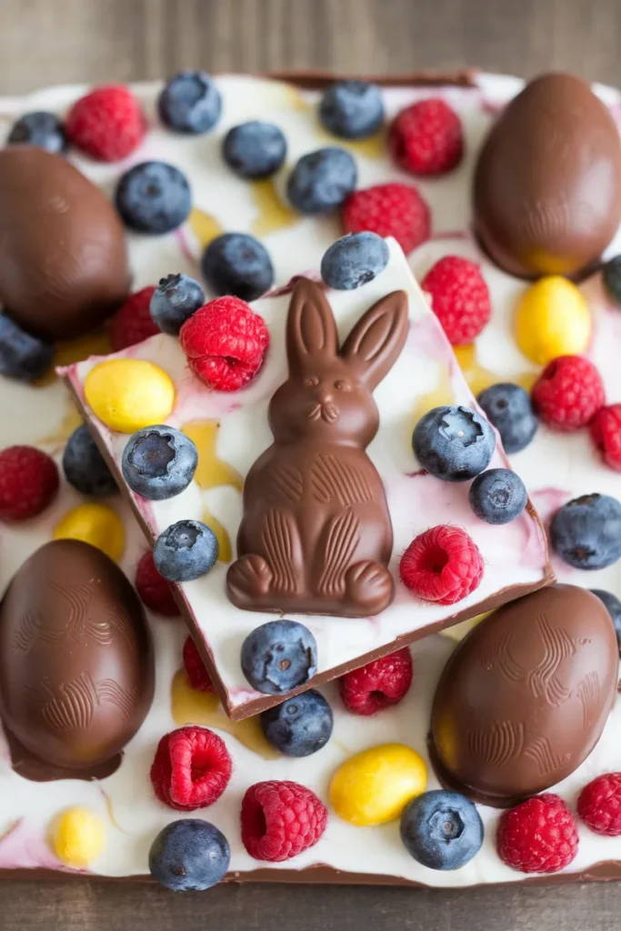 23 Adorable Healthy Easter Desserts Kids and Adults Are Obsessed With (No Junk, All Joy) 5 Greek Yogurt Berry Easter Bark