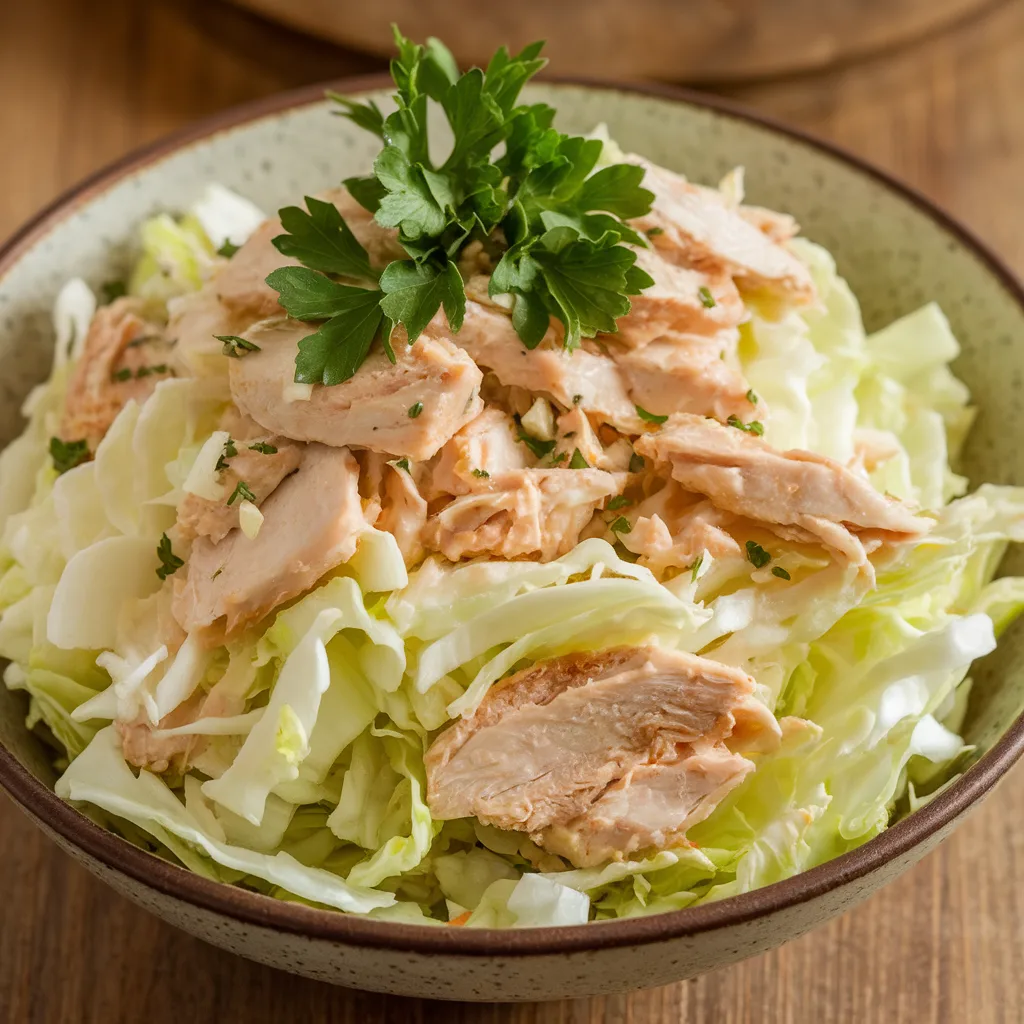 Low Carb Chicken Coleslaw Made with Cabbage