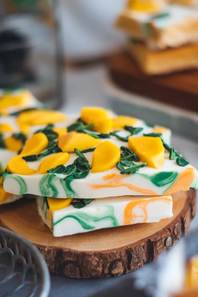 26 Healthy St. Patrick's Day Recipes That Are Naturally Green (No Food Dye!) 25 Spinach Mango Frozen Yogurt Bark