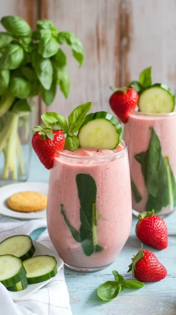7 Weight Loss Smoothies for Fresh Spring Mornings 3 Strawberry Basil Garden Party