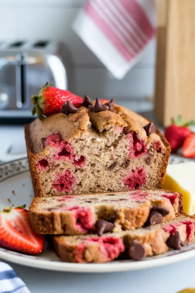 Strawberry Chocolate Chip Banana Bread 2 Strawberry Chocolate Chip Banana Bread1 1